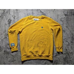 Dutch Bros Coffee Sweater Fleece Sweatshirt Fleece Men's Size Small Yellow